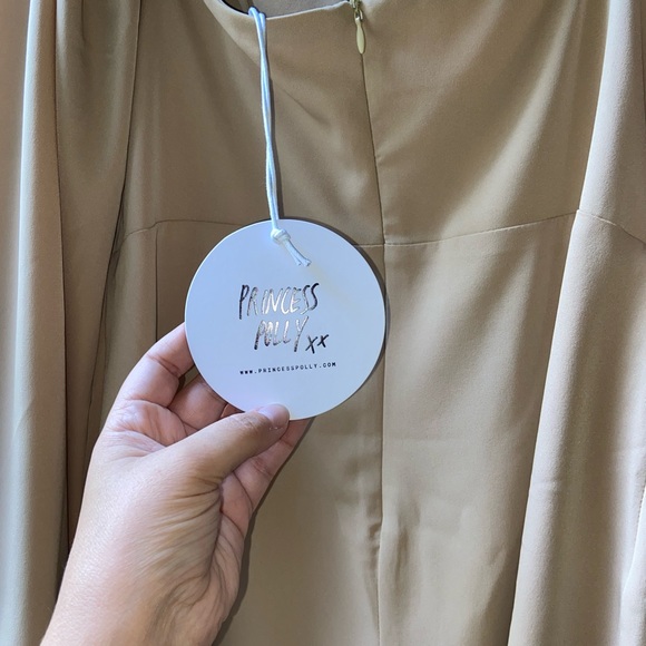 Princess Polly - Lillie Long Sleeve Mini Dress - Beige - Picture 5 of 5